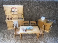Dolls House 1.12 Scale Furniture Job Lot Kitchen Dresser Dining Table