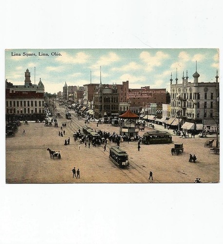 Lima square ohio street scene - square,
