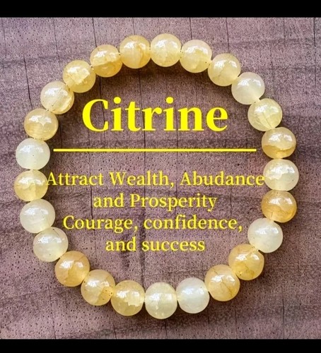 Citrine natural bracelet - natural, 8mm