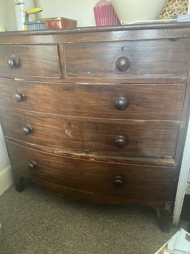 Antique mahogany bow front - antique,