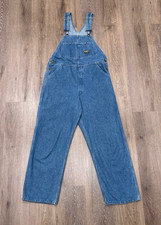 Vintage OshKosh Overalls Mens 34X30 Denim Bib Sanforized Vestbak Union Made