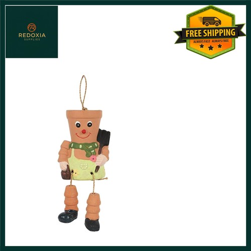 Whimsical terracotta pot man - pot,