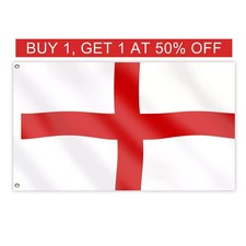 England Flag 3FT X 5FT 90*150cm St George Cross Flags English Eyelets