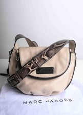 Marc Jacob Q Zipper Mini Natasha Bag Papyrus Snake Skin