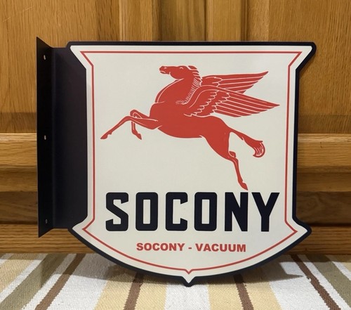 Socony flange sign - socony,