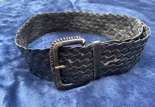 Black genuine leather chunky - genuine,