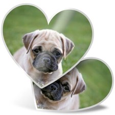 2 x Heart Stickers 10 cm -