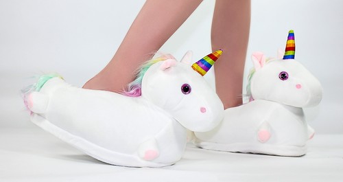 Unicorn light led slippers - unicorn, up