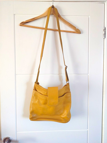 Borse pelle mustard - borse, pebbled