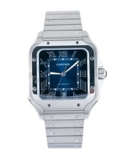 Cartier Santos WSSA0071 Blue dial Steel Mens Watch 2025 UNWORN