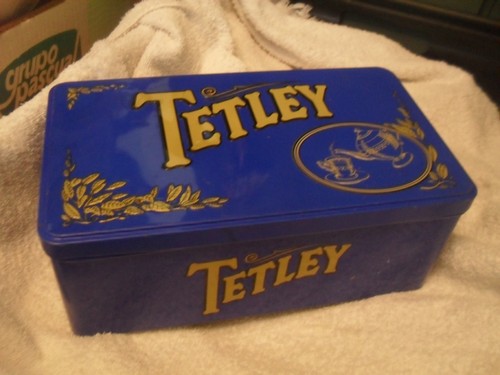 Vintage retro tetley tea blue - vintage,