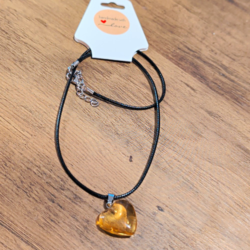 Black cord necklace - necklace, with