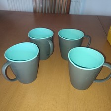 4 X Plastic Mugs Non Breakable
