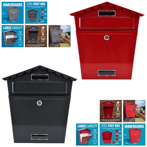 Steel post box - box, postbox