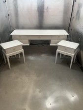 READY FOR DELIVERY! Stag Dressing Table And Bedside Tables Finished In White