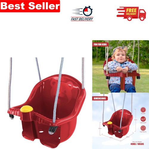 Bright red baby swing seat - red,