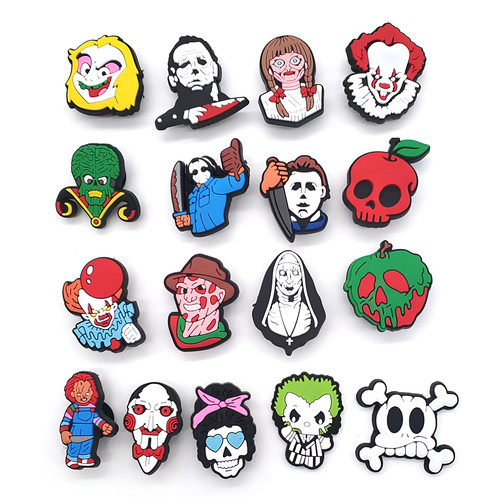 Halloween horror shoe charms - horror,