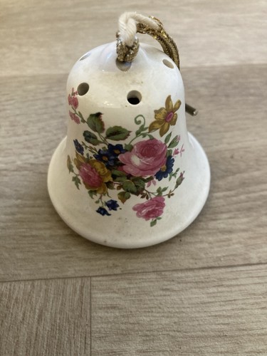Vintage floral pomander bell - pomander,