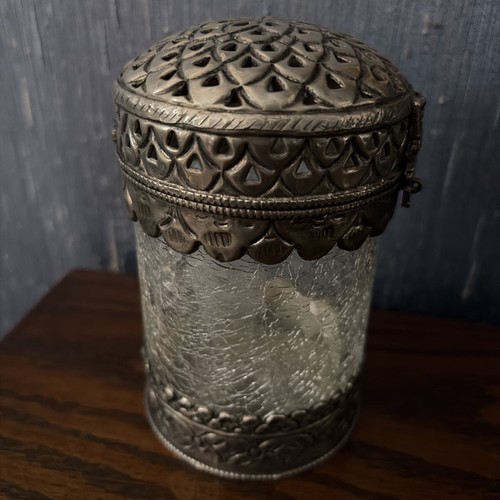 Vintage clear crackle glass - vintage, crackle-glass