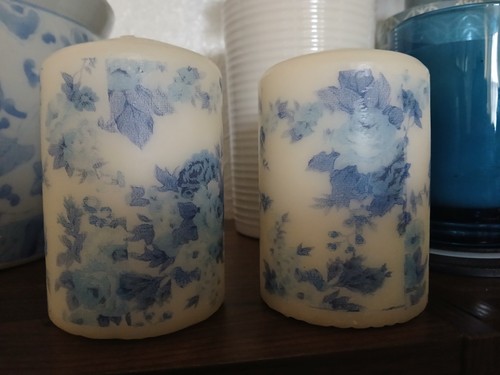 Blue and white decorative - white,