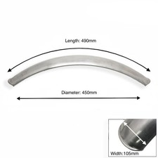 Short Front Aluminium Mudguard, Ideal for Scrambler / Cafe Racers  17 - 19"