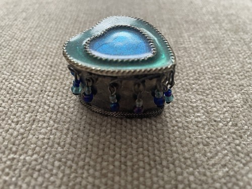 Blue enamel mini - enamel, decorative