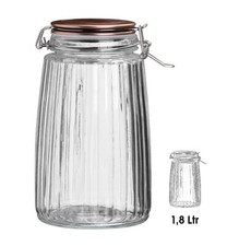 Glass Storage Jars Copper Lids