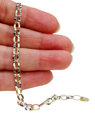 9ct gold bracelet flat oval