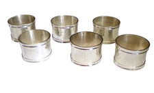 Lot of 6 Silver Plated Napkin