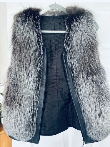 Grey natural fox - fur, &