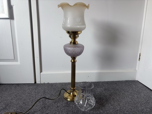 Vintage oil lamp style brass - vintage,