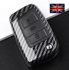 KEY COVER FOR SKODA OCTAVIA GTD FABIA SUPERB CARBON REMOTE CASE FLIP KEY FOB