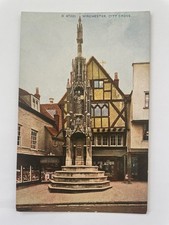 Winchester City Cross - Vintage Photochrom Co Celesque Series Postcard