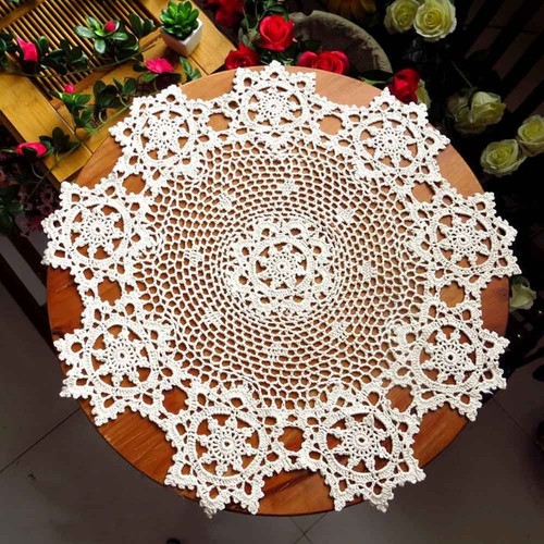 60cm vintage hand crochet lace - 60cm,