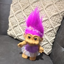 Vintage Russ Ballerina Troll Purple Hair 1980s