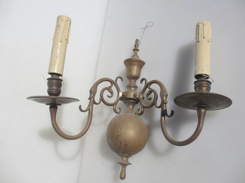 Large vintage brass wall - brass,