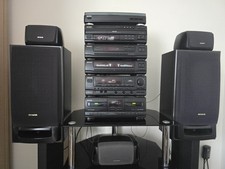Aiwa MX-Z9400M HiFi Stereo Stack System with Turntable + Surround Speakers