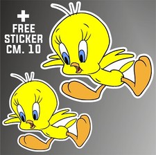 STICKER TWEETY BIRD DECAL + FREE STICKER CM. 10