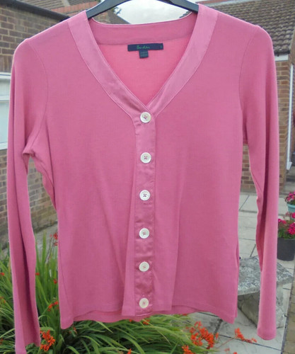 Boden silk trim cardigan size - silk,
