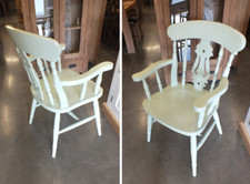 Set of 2 Painted Fiddle-Back Carver Chairs F&B French Grey Choice of Colours 