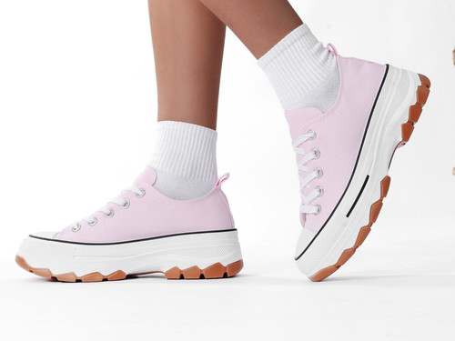 Trend pink canvas - on, platform