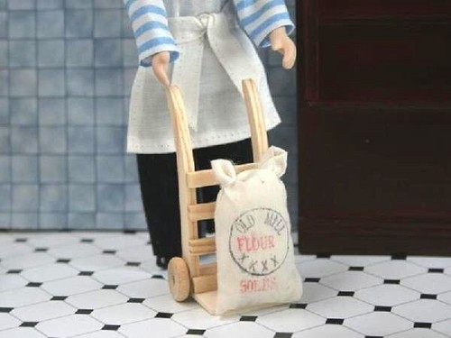 Wooden trolley bare wood - wooden,