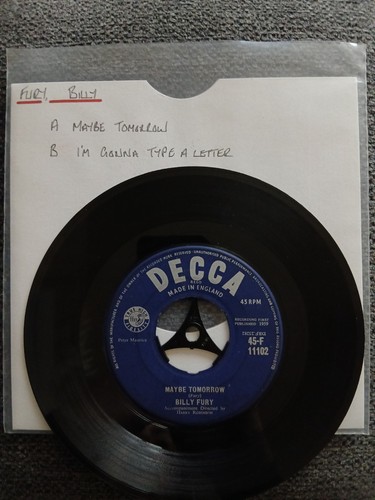 Billy fury maybe tomorrow - maybe, /
