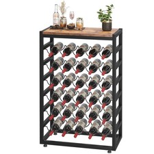 Dripex 30 Bottles Wine Rack Free Standing Floor 6-Tier Display Wine Storage S...