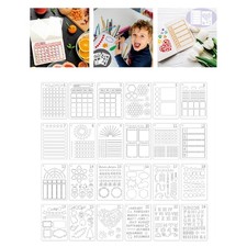 24Pieces A5 Journal Templates Scrapbooking Stencils for Journal Planner Notebook