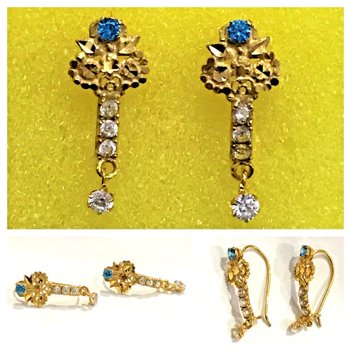 12k earrings carat - in, 12