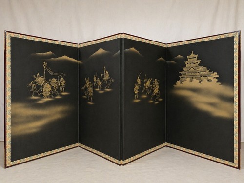 Japanese byobu folding screen - japanese,