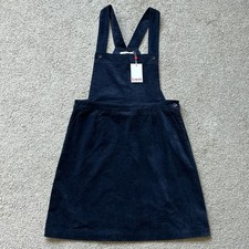 Louche Navy Blue Fine Corduroy Pinafore Size 16 BNWT Christmas Party Festive