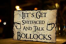 Funny Rude Retro Home Bar Metal Plaque/Sign, Garage, Shed, Bar, Man Cave