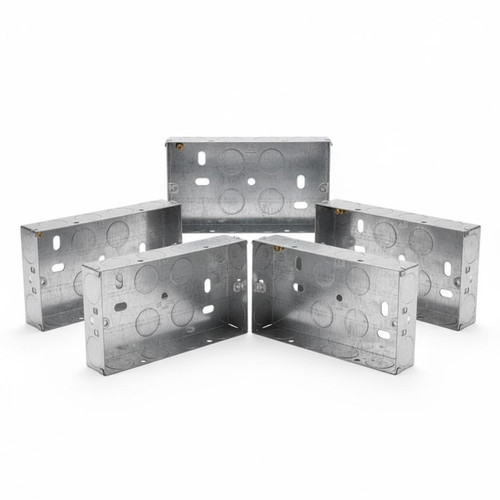 Double metal back box 25mm - double,